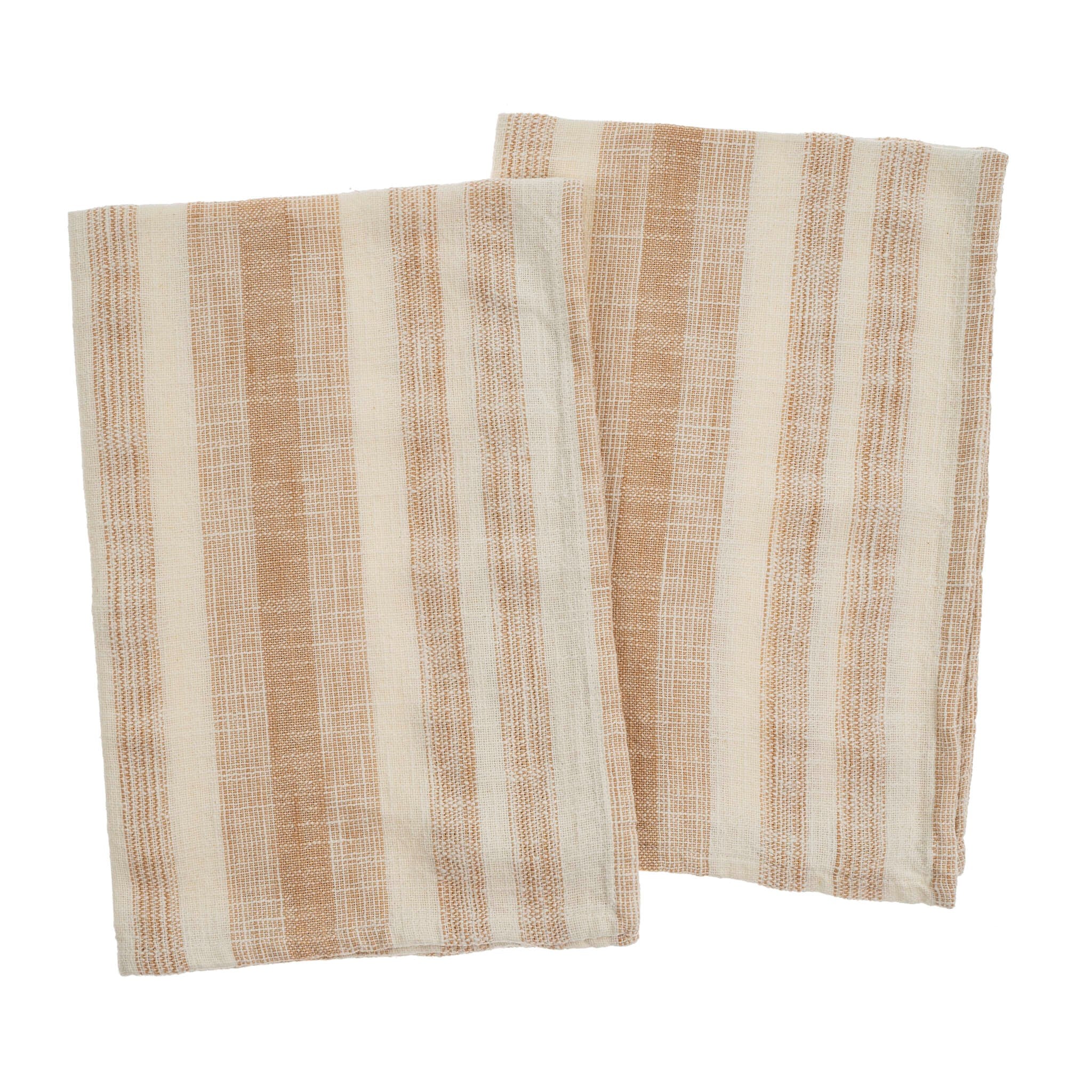 Cara Stripe Tea Towels, Terracotta (Set of 2)